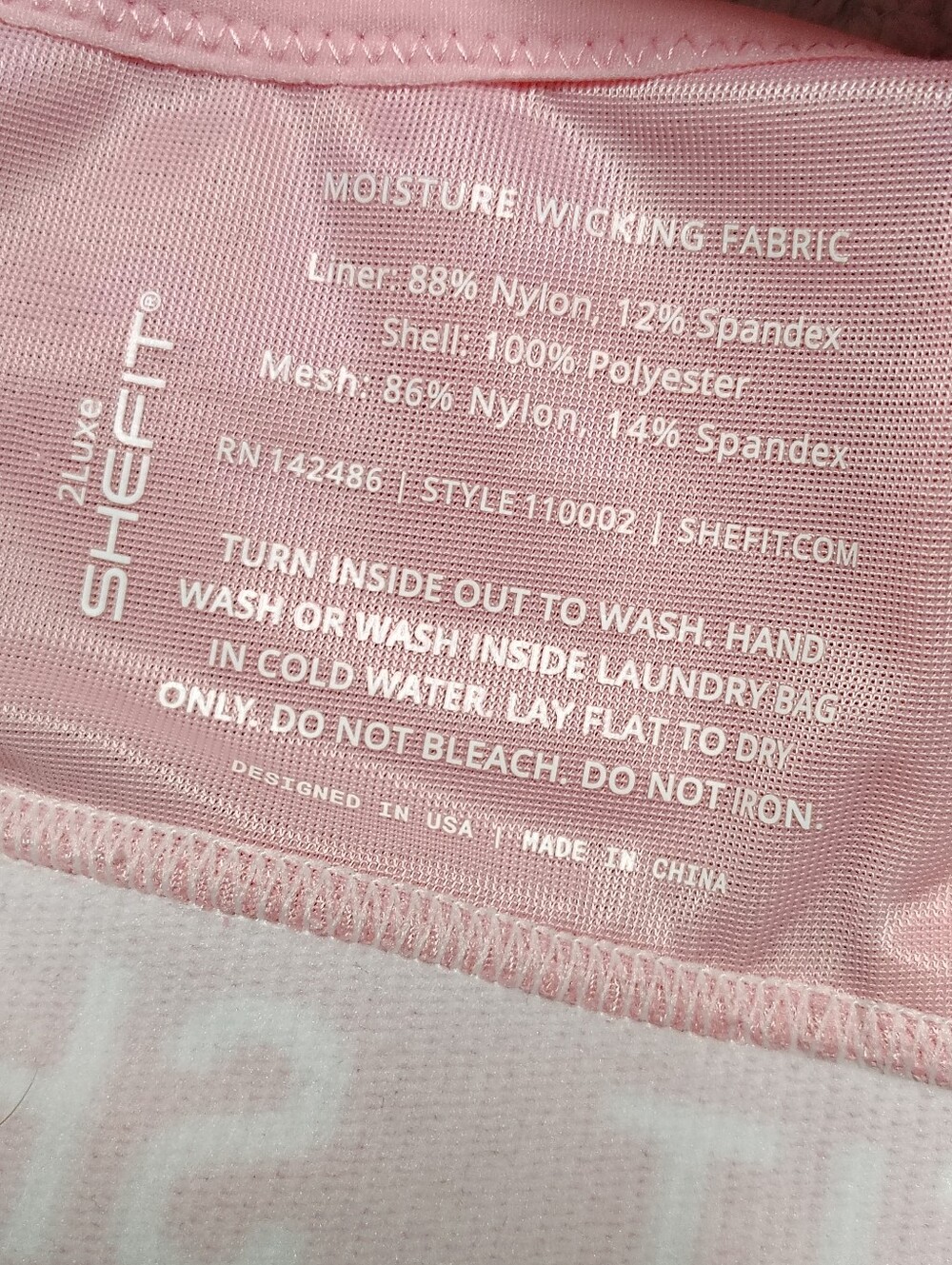 SHEFIT Ultimate Sports Bra Pink "Confident" Adjustable High-Impact Women's 2LUXE - Picture 8 of 14